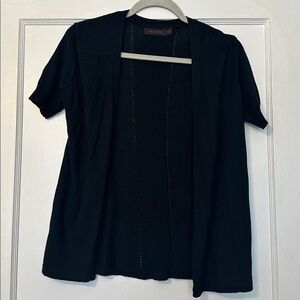 Black Short Sleeve Cardigan - size small